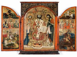 Trittico a Tabernacolo fondo oro VENDUTO